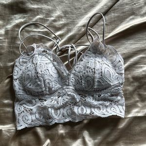 White bralette bra with padding